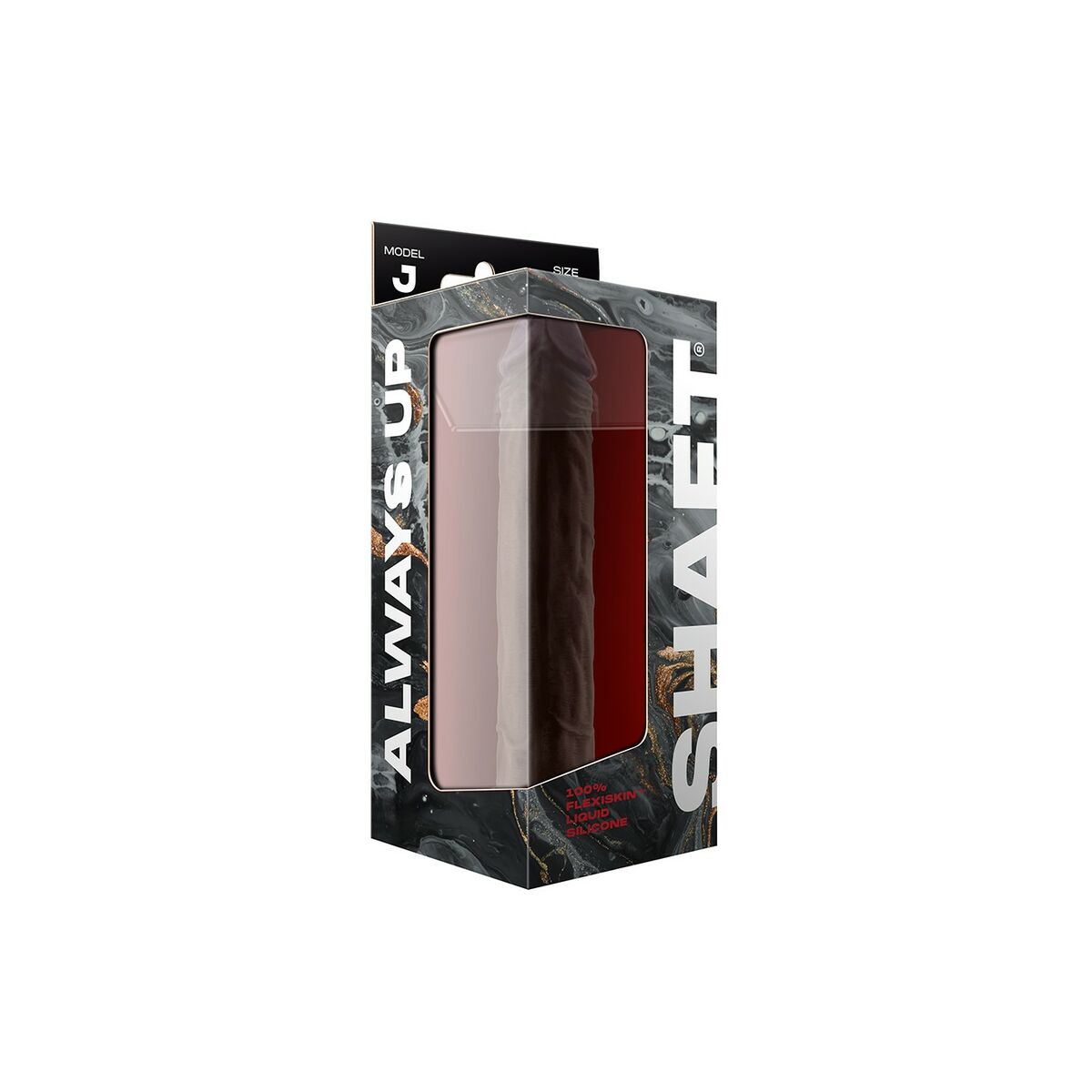 Realistinis vibratorius Shaft MAHOGANY Silikoninis